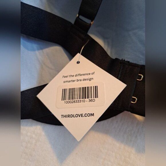 Third Love women's size 36D Memory Foam Strap Happy bra, New - Picture 3 of 6